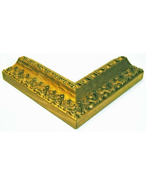 Κορνίζα ξύλινη 6,8 εκ. σκαλιστή χρυσή 384-718-004